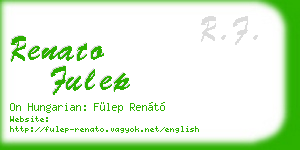 renato fulep business card
