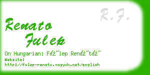 renato fulep business card
